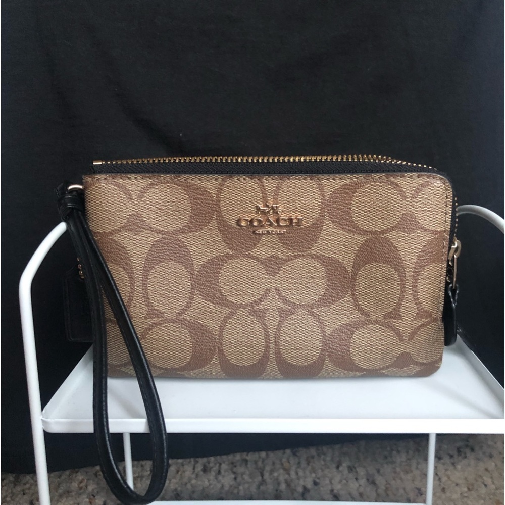 Coach Wristlet Double Zip